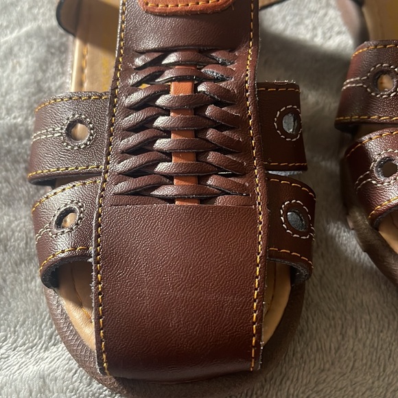 Toddler Sandal Huarache Boy Peke Kids 506 Brown Leather - Picture 5 of 7
